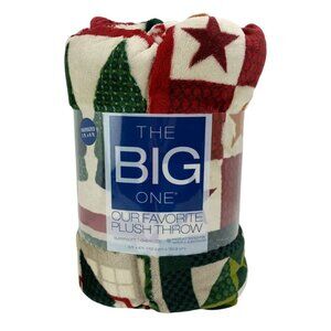 The Big One Oversized Holiday Plush Throw Blanket Truck Grid 6ft.x 5ft.
